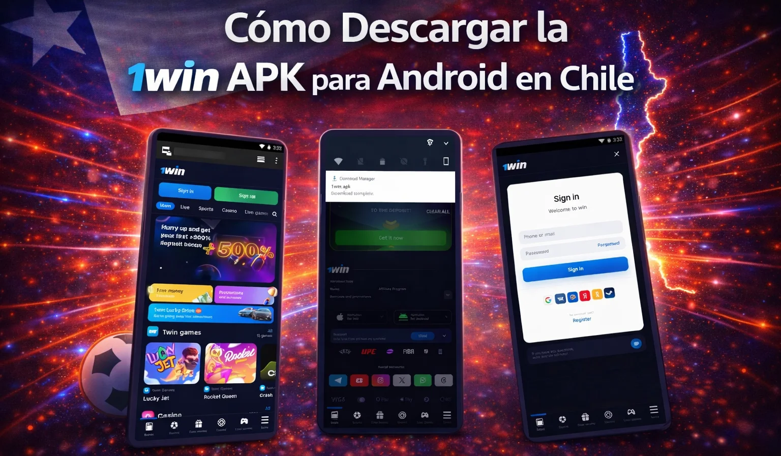 1win APK para Android en Chile