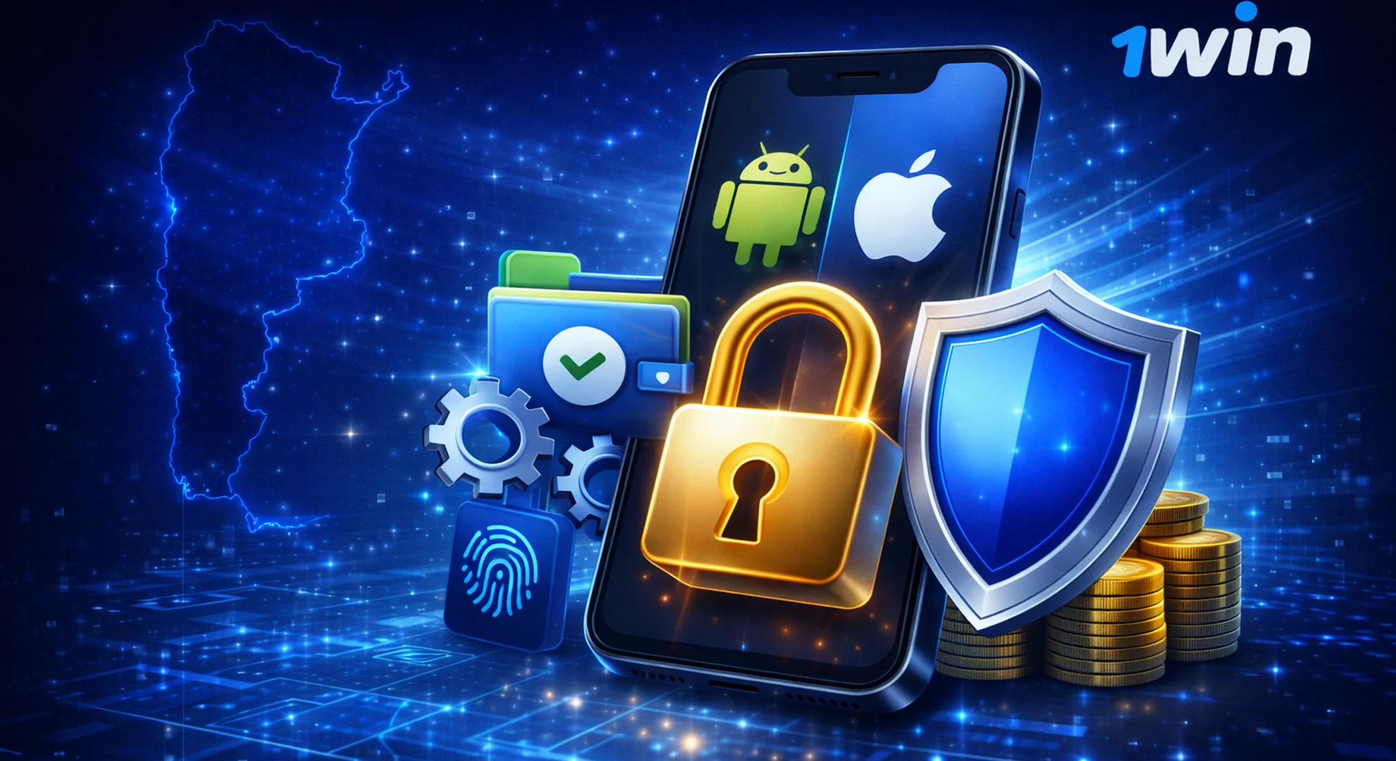 Aplicación segura 1win para Android e iOS